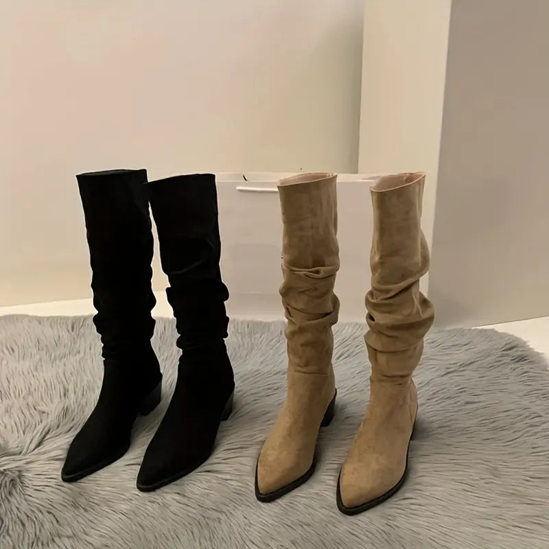 Keana | Robuste Stiefel mit Spitzem Zehen und Dicker Ferse für Damen