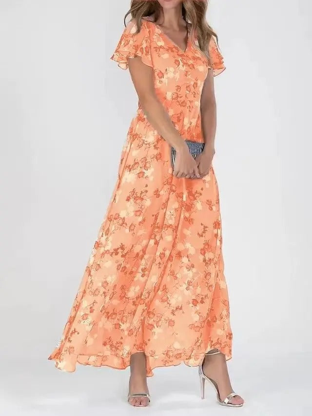 Variant image for Liselotte | Elegantes Maxi Kleid Lang mit Blumenmuster für Frauen-13