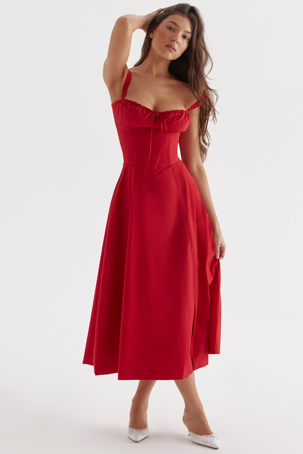 Variant image for Ella | Elegantes Damenkleid mit Faltenoberteil und taillierter Passform-13