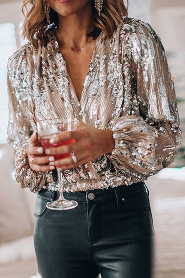 Beatrix | Elegante Bluse für Damen mit V-Ausschnitt und langen Ärmeln