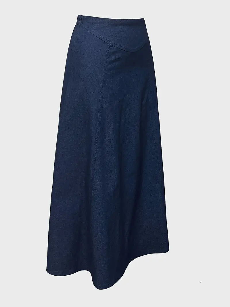 Lora | A-line jeans maxi skirt for women