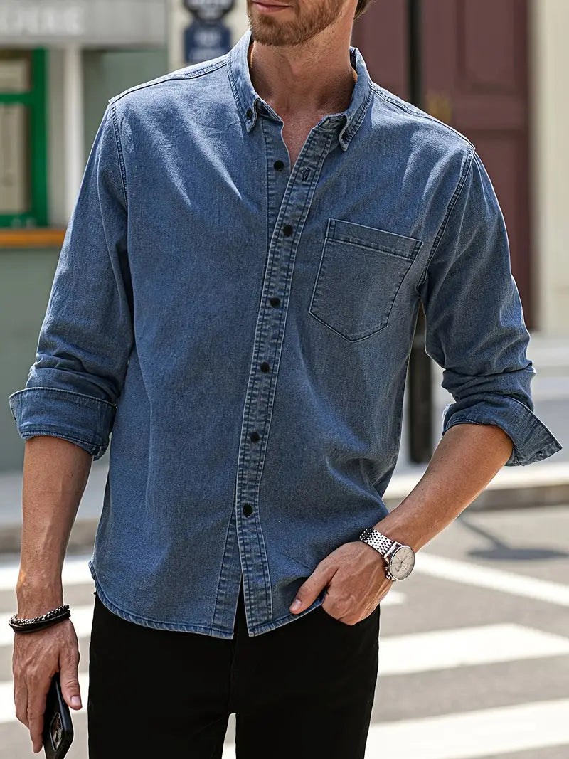 Marius | Stilvolles Herrenhemd aus Denim für lässige Eleganz