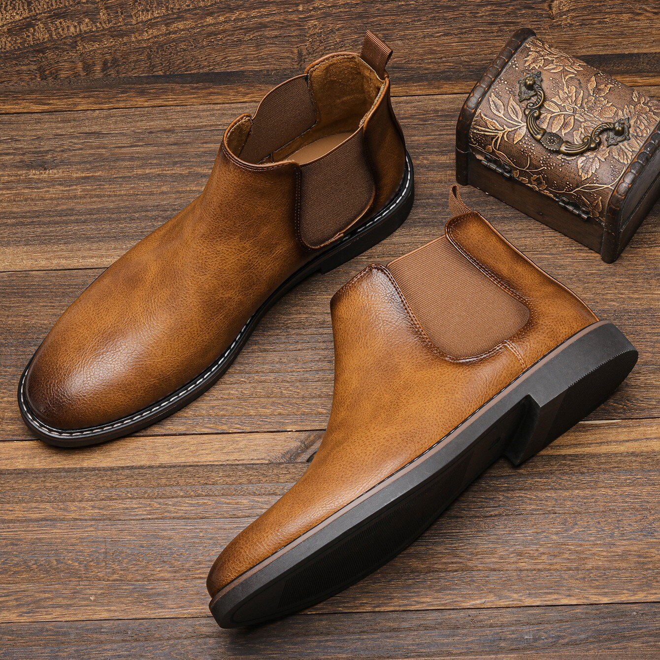 Max | Chelsea Lederstiefel für Männer - Elegante, bequeme Lederschuhe