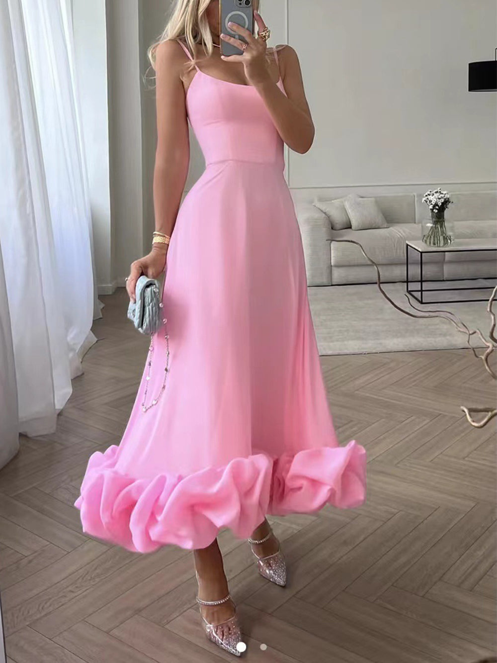 Sophie | Elegantes Midi-Abendkleid mit Rüschendetails für Frauen