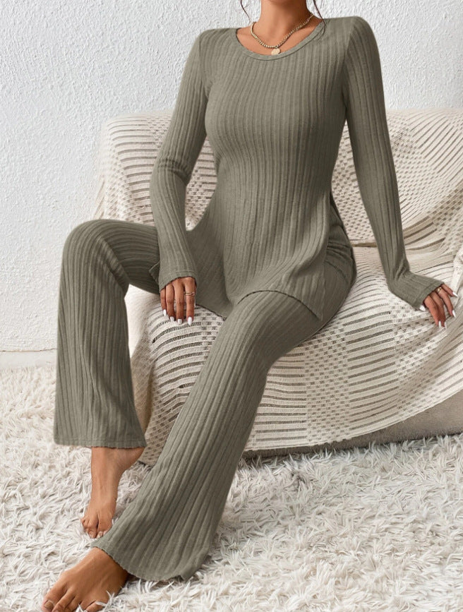 Polyester Womens Clothing Solid Color Casual Slim New Fashion Women Elegant Outfit 4