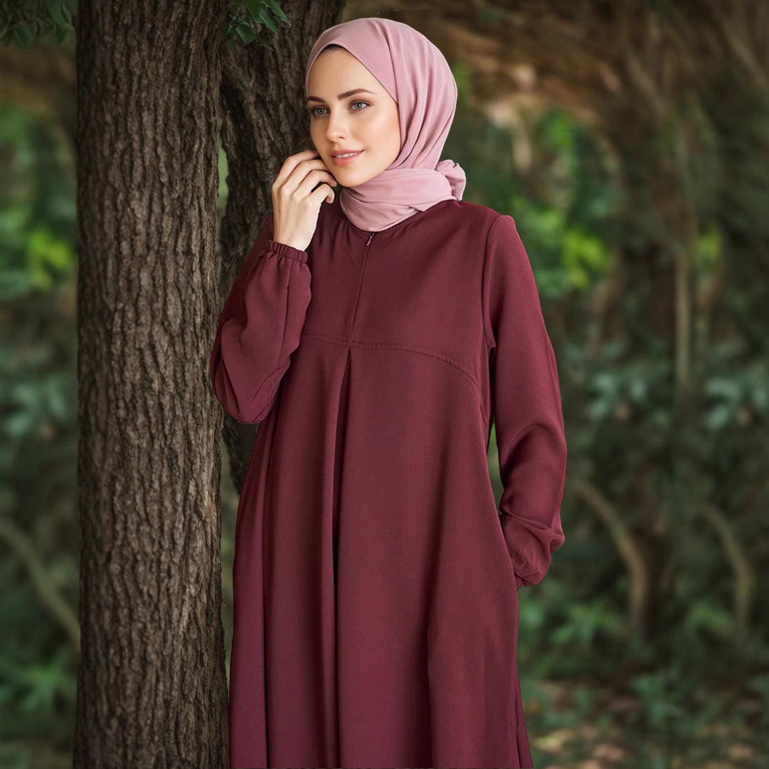 Arabisches langärmeliges, locker geschnittenes Kleid