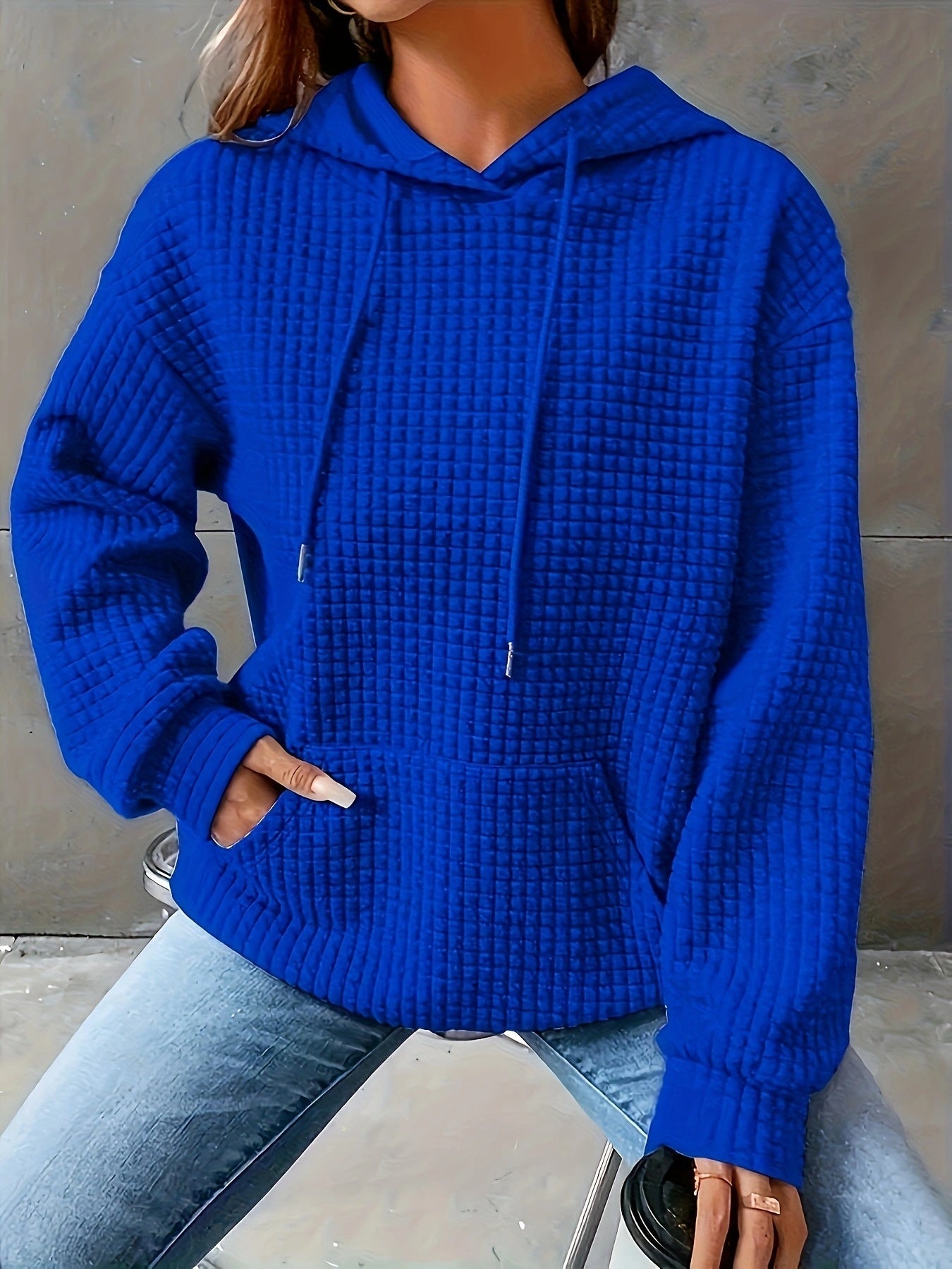 Damen Hoodie mit Kapuze und Kängurutasche 16