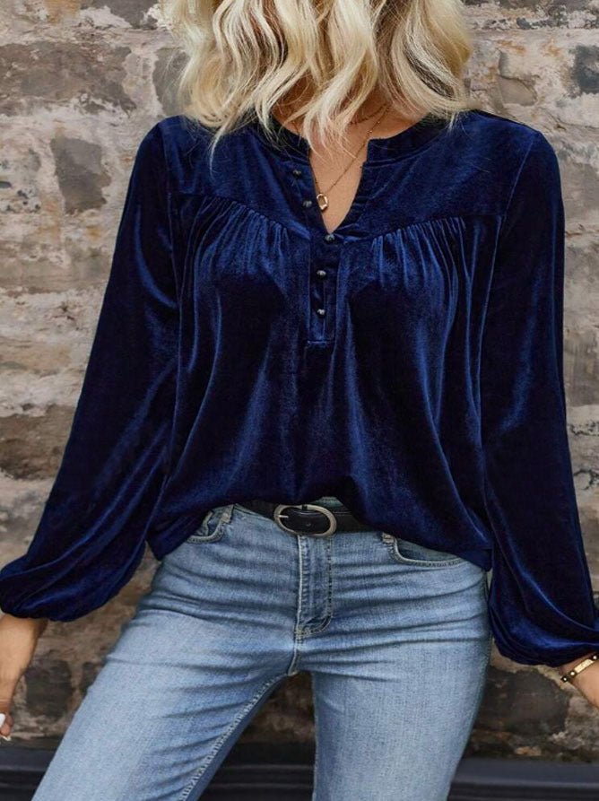 Blusa de terciopelo para mujer