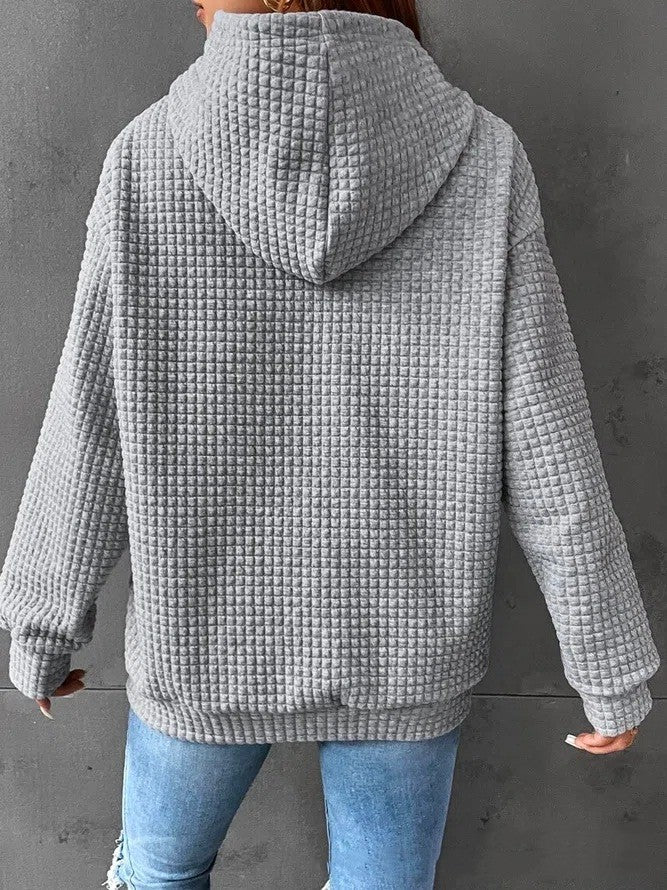 Damen Hoodie mit Kapuze und Kängurutasche 3