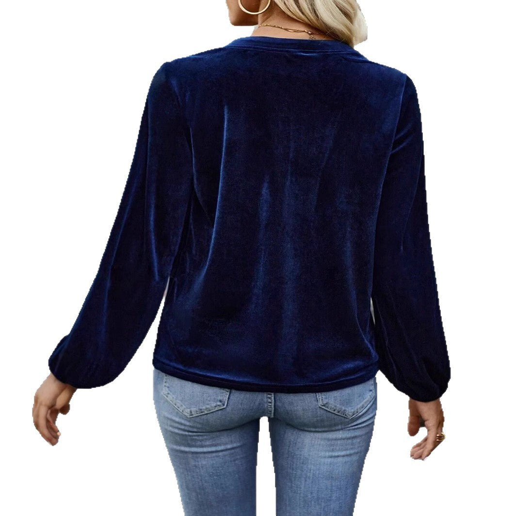 Blusa de terciopelo para mujer