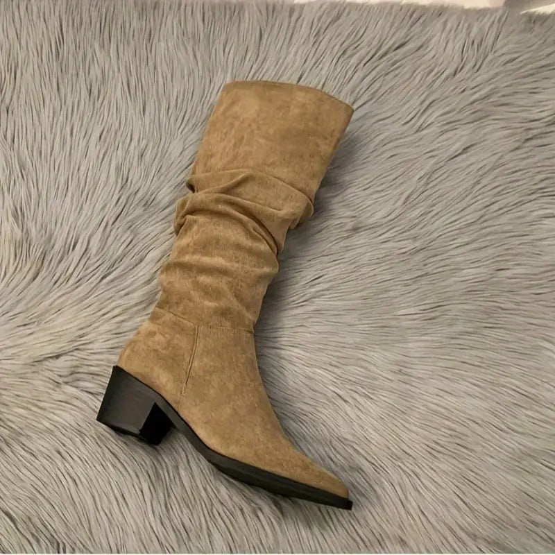 Keana | Robuste Stiefel mit Spitzem Zehen und Dicker Ferse für Damen
