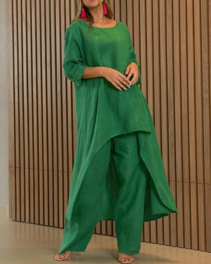Beatrix | Elegantes Zweiteiliges Tunika- und Hosen-Set für Frauen