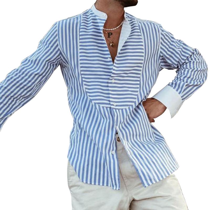Variant image for Gregor | Herren Langarmhemd mit Unregelmäßigen Streifen, Slim Fit Hemden für Herren-1