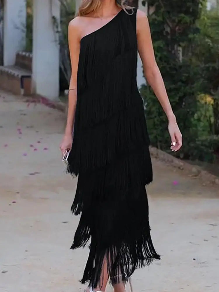 Bella | Festliches Damenkleid mit Asymmetrischen Rändern