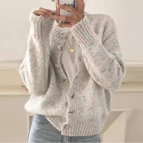 Heena | Eleganter Elfenbeinfarbener Cardigan für Frauen