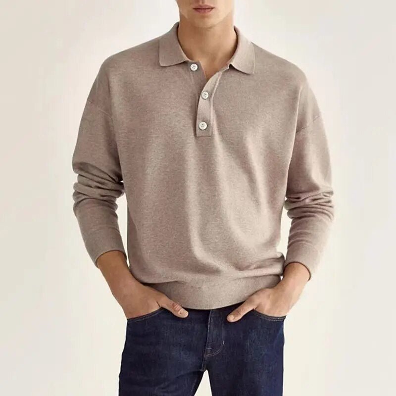 Aarik | Klassische Langarm-Poloshirt für Männer