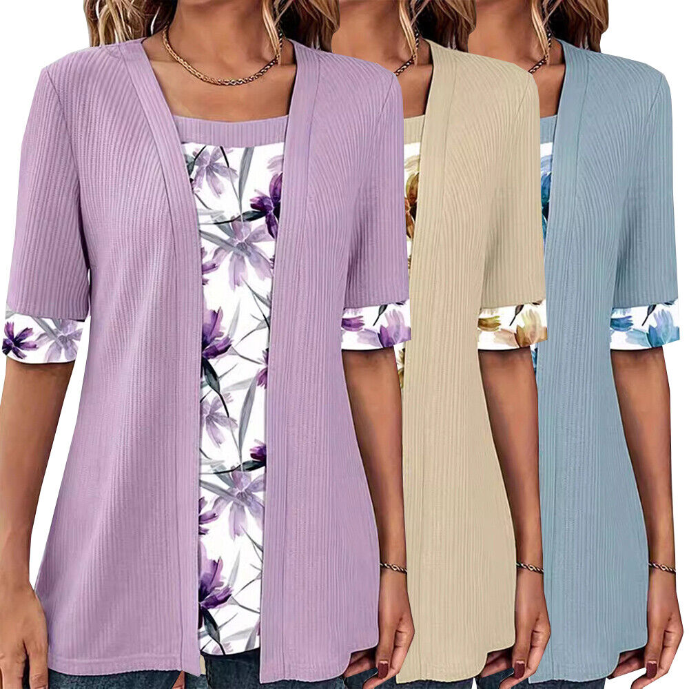 Carlotta | Modisches T-Shirt Damen mit Print und Elegantem Square-Kragen