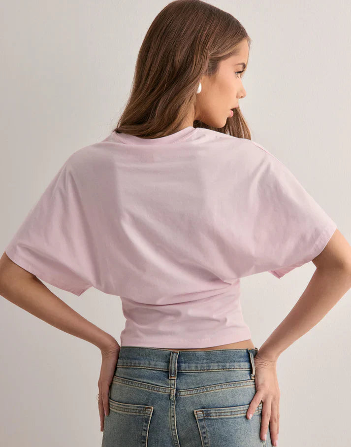Luna Trendy T-Shirt für Damen | Oversize Schmetterlingsärmel Tailliert 5