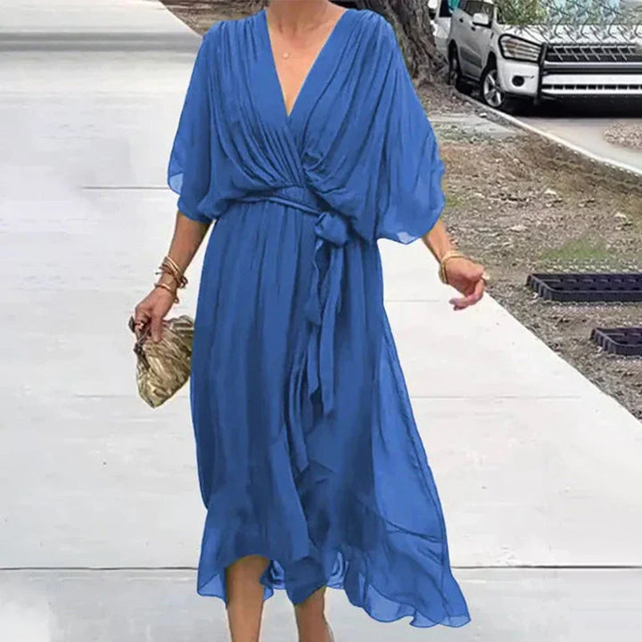Variant image for Ava | Festliches Midi Kleid mit V-Ausschnitt für Damen-17