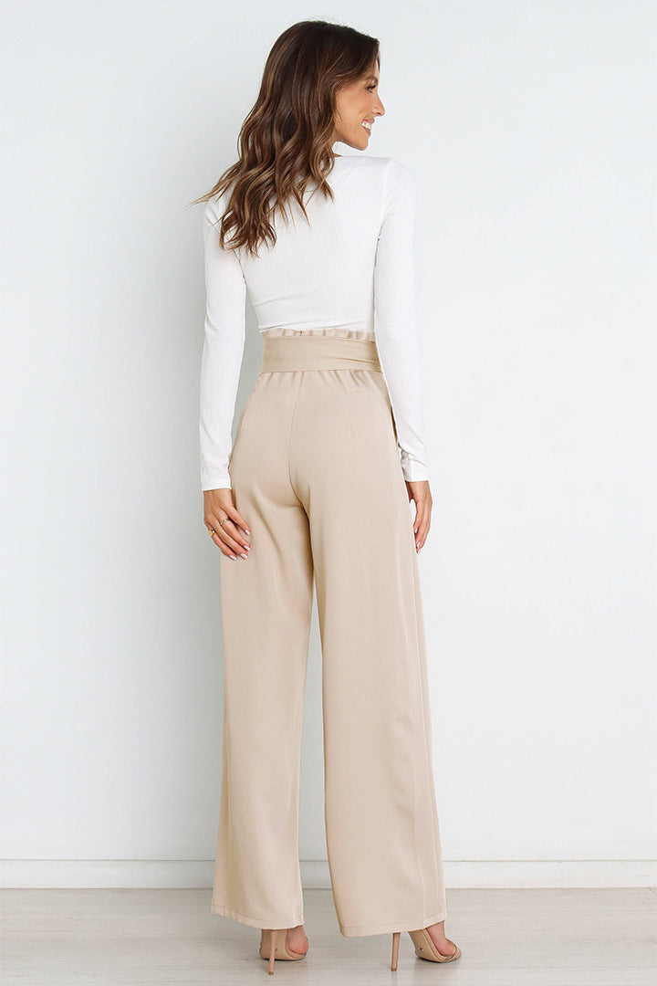 Aira | Leichte Leinen-Palazzohose für Damen, Weite Sommerhose, Elegant und Bequem
