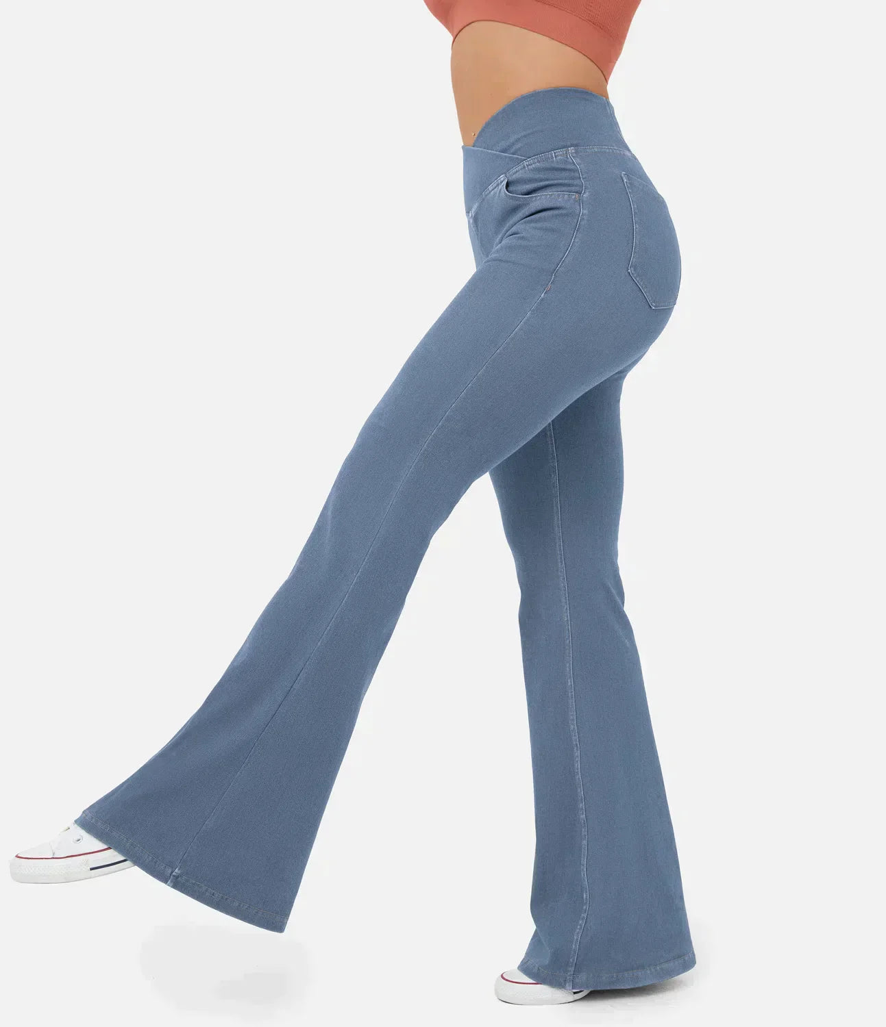 Beatrix | Hochtaillierte Retro-Flare-Hose für Damen