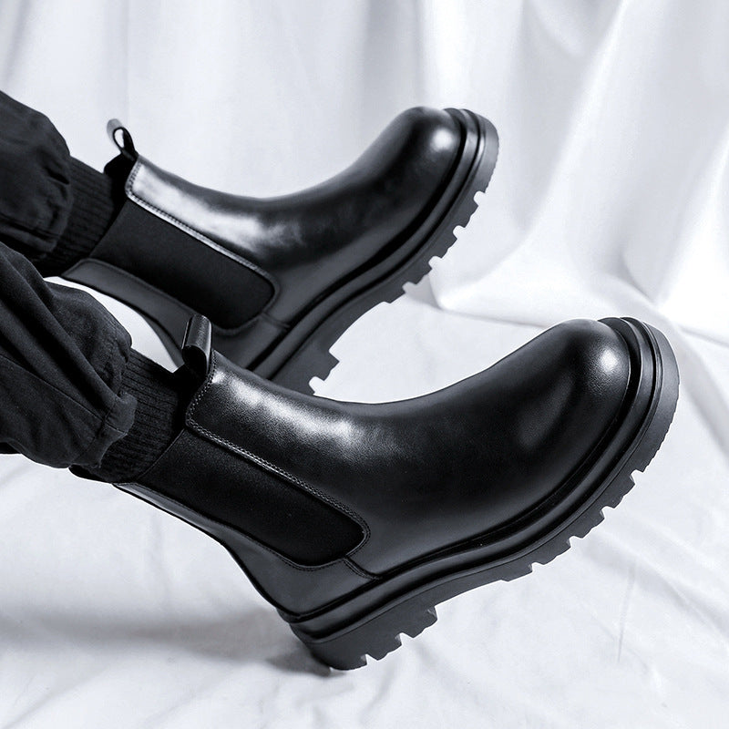 Schwarze Chelsea-Stiefel für Herren