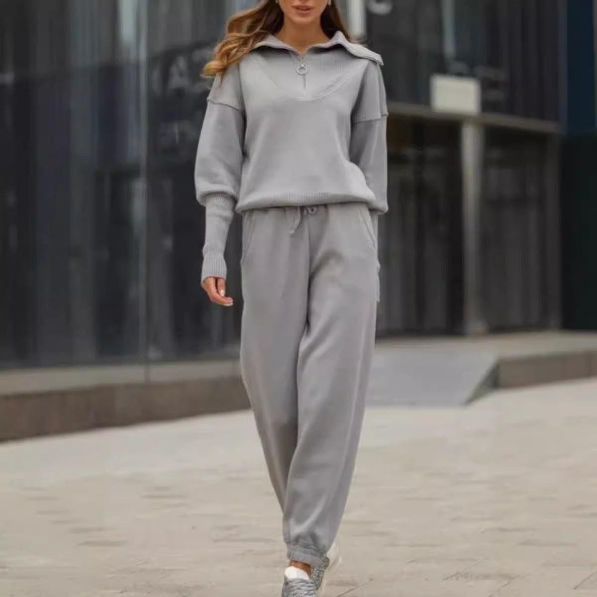 Zweiteiliges Freizeit-Set mit Reißverschluss-Pullover 3
