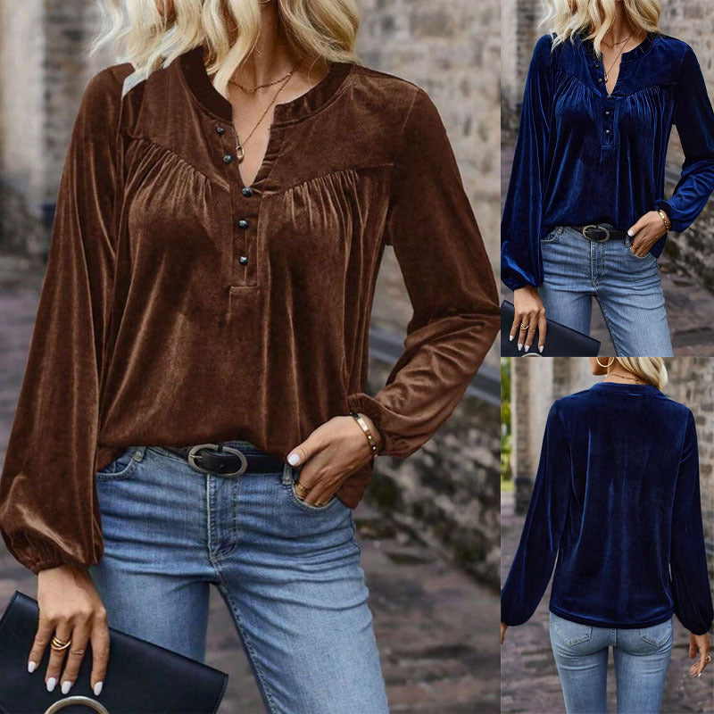 Blusa de terciopelo para mujer