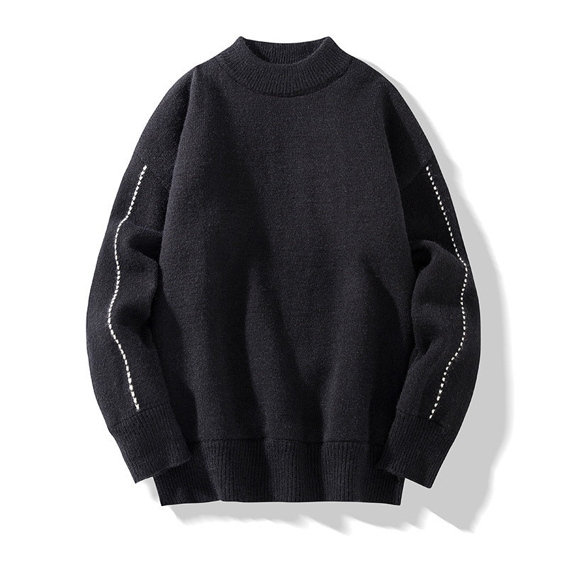 Herren Strickpullover mit Stehkragen 2