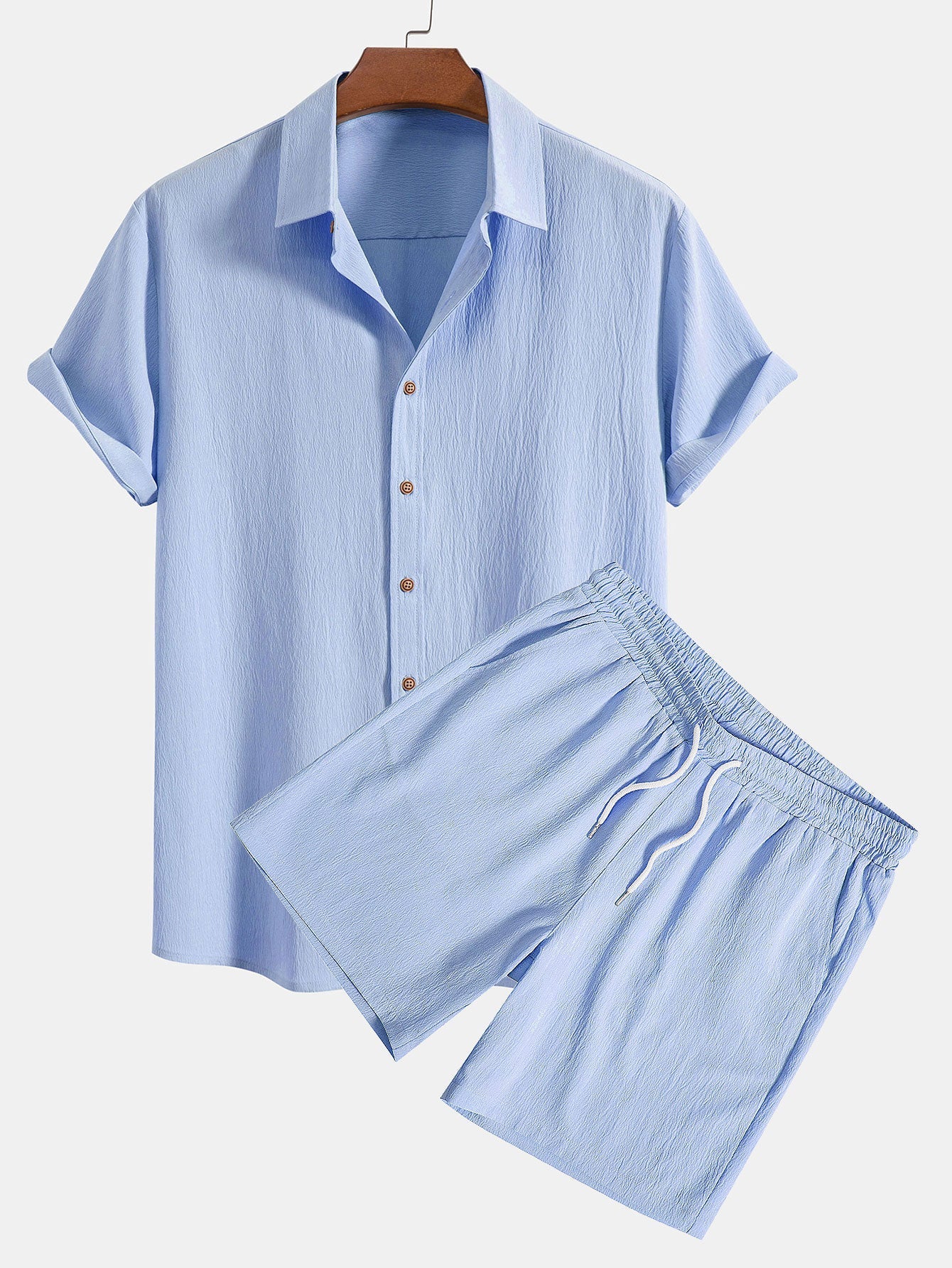 Variant image for Maxine | Faltiges Texturiertes Hemd und Shorts Set für Damen-6