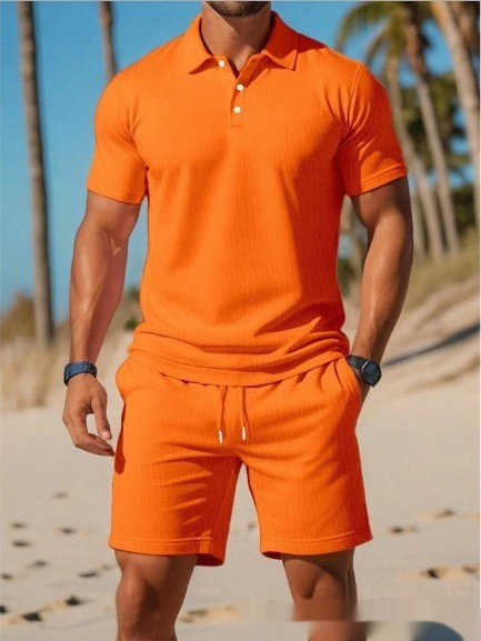 Polo shirt and shorts set for men