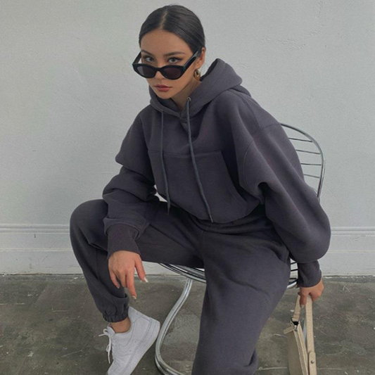 Bekvämt oversized lounge-set för damer