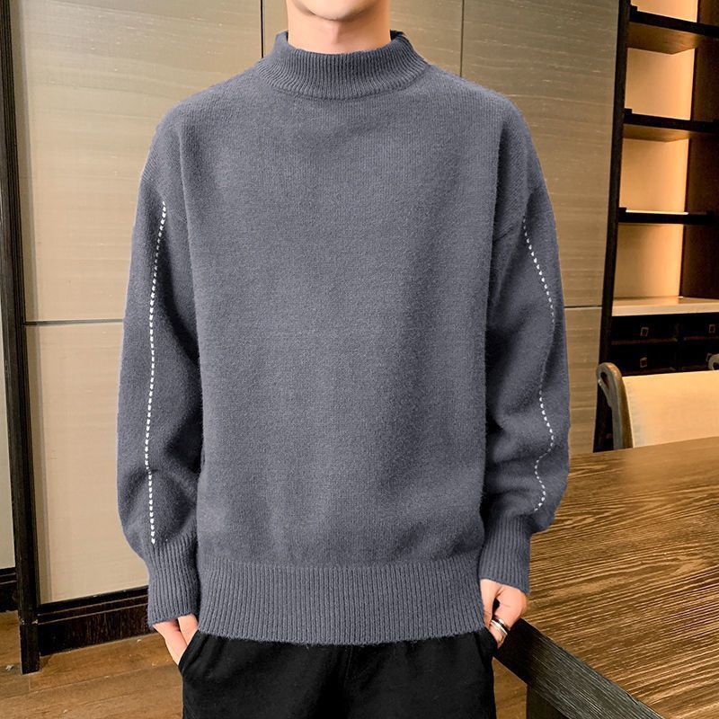 Herren Strickpullover mit Stehkragen 1