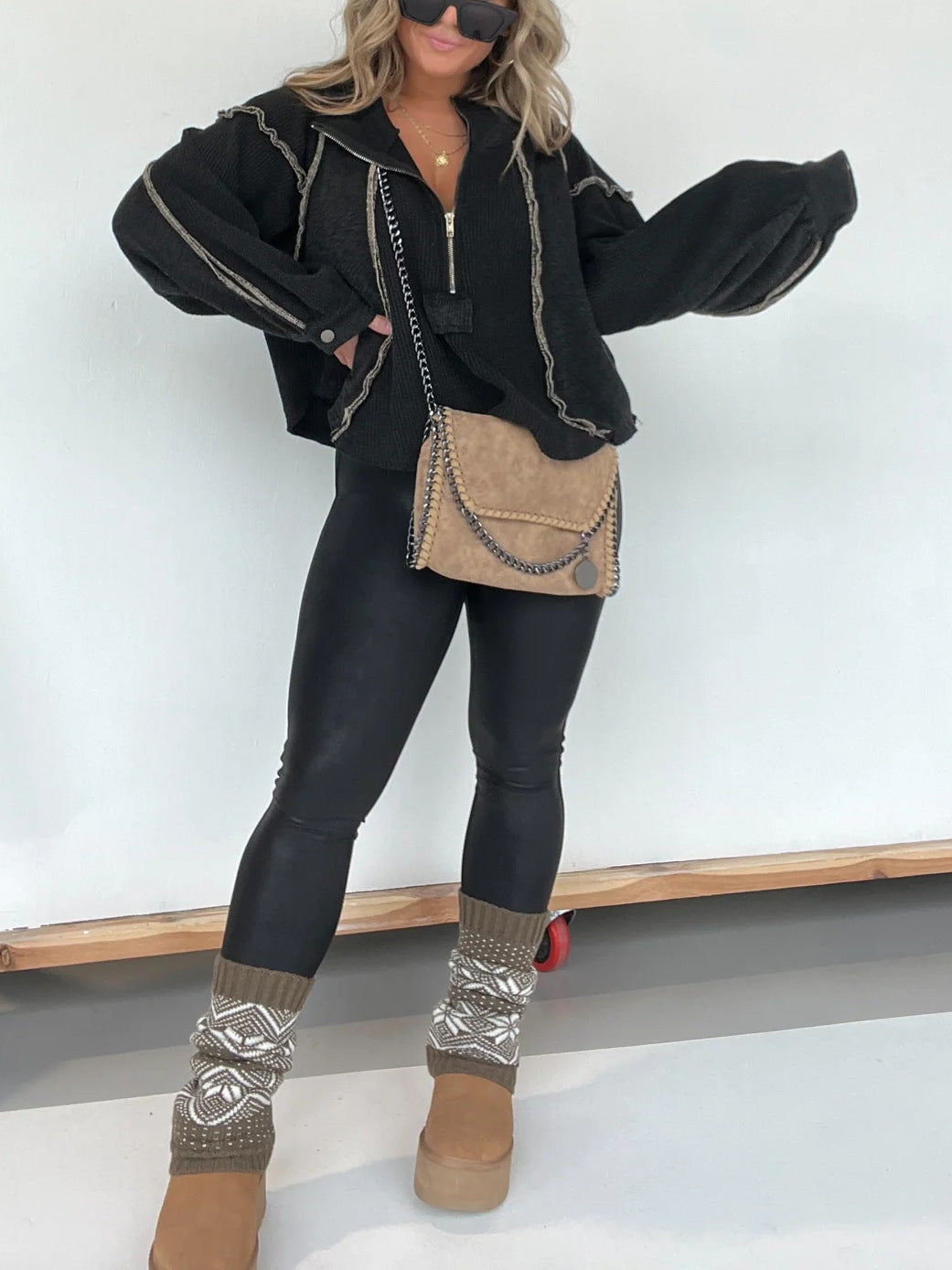 Autumn And Winter Womens Clothing Short Frayed Hem Sweater Women 4