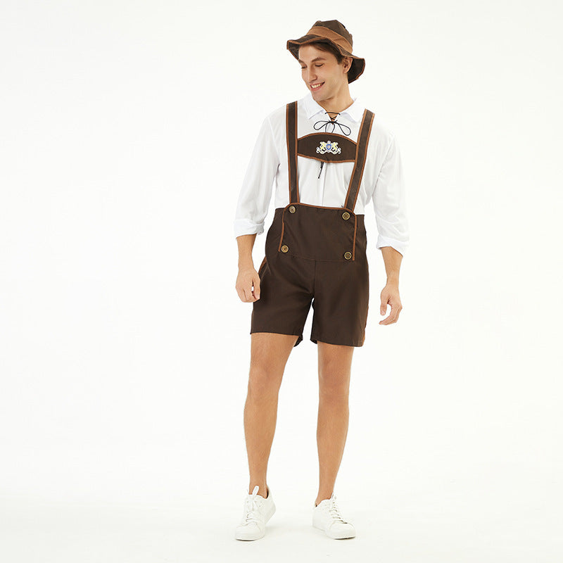 Traditionelles Oktoberfest Kostüm Herren – Kurze Lederhosen 2