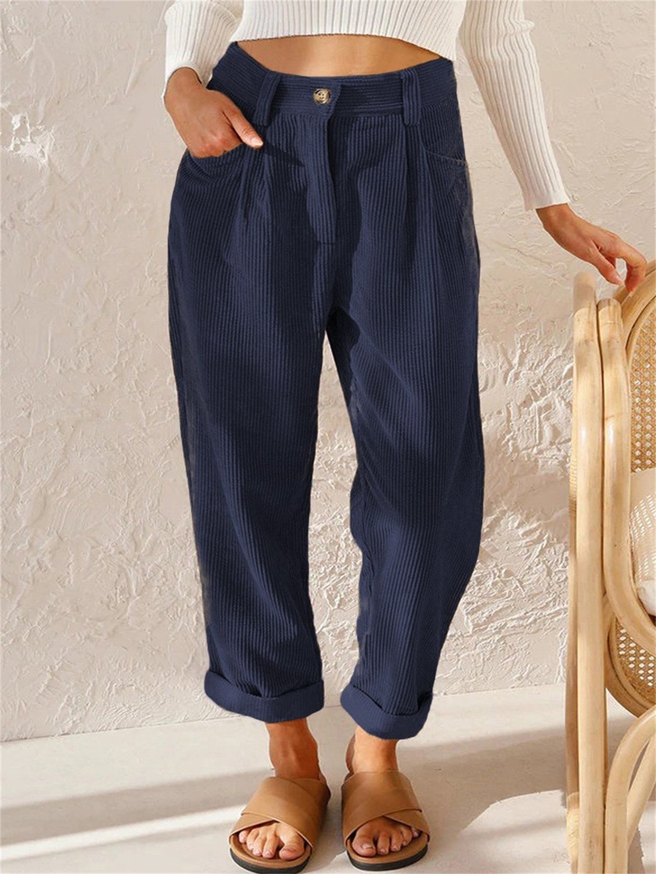 Variant image for Beatrix | Damen Stoffhose mit geradem Bein für eleganten Stil-8