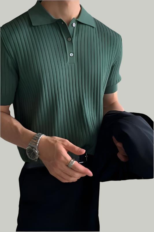 Alex | Elegantes Gewebtes Poloshirt für Männer