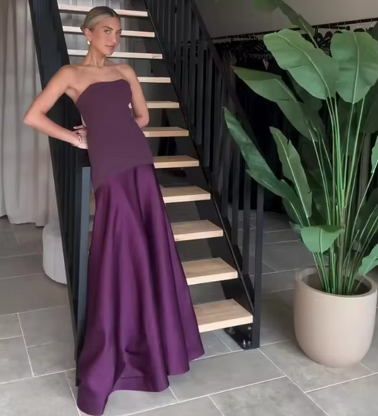 Beatrix | Luxuriöses Maxikleid für Frauen im Patchwork-Design