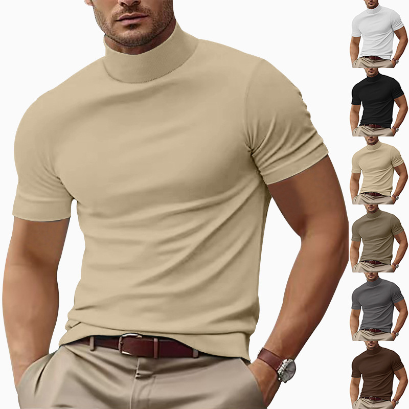 Alvi | Trendy Roll Neck T-Shirt for Men
