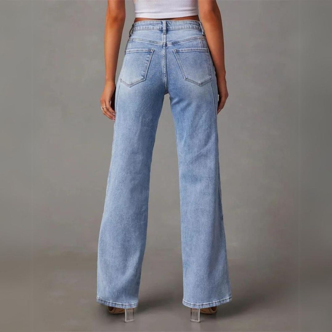 Beatrix | Damen High Waist Straight Jeans für Elegante Outfits