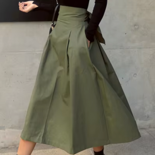 Margarete | Elegant maxikjol med rosett detaljer för damer