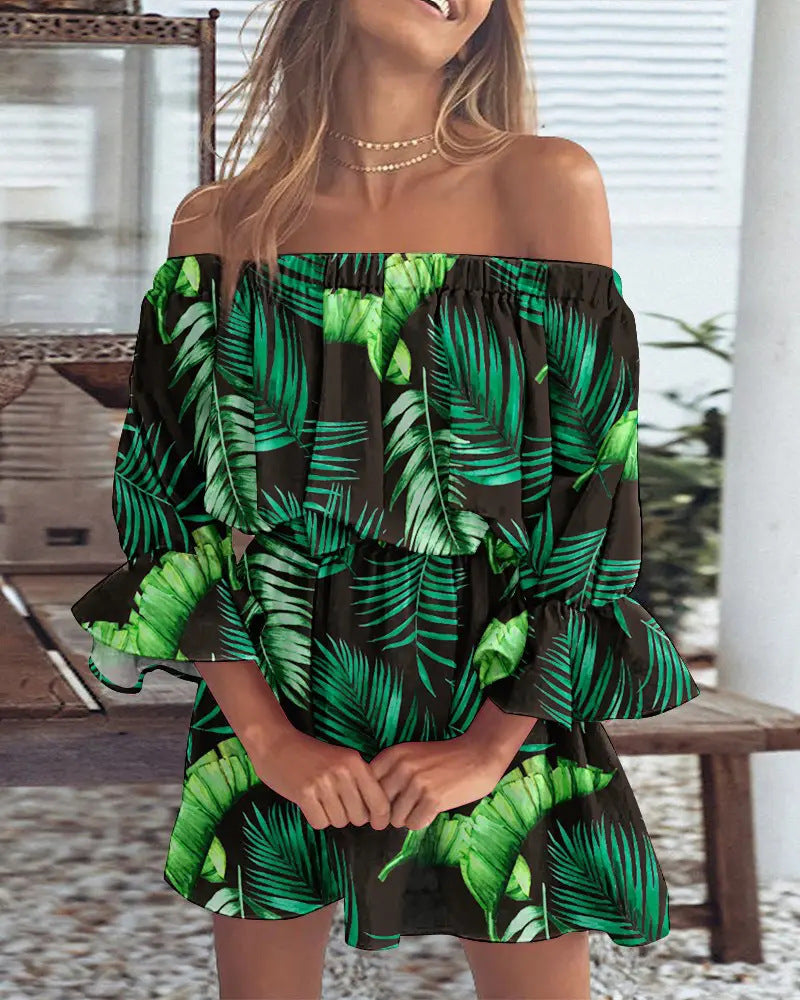 Sophie | Einfaches off-Shoulder-Kleid
