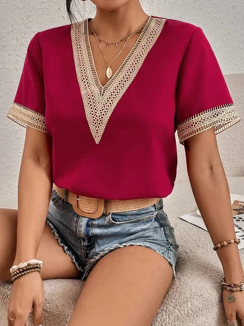 Mirjam | V-Ausschnitt Shirt Damen für Sommer