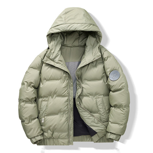 Warme Daunenjacke mit Kapuze 1
