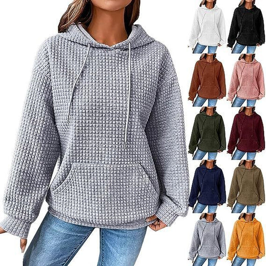 Damen Hoodie mit Kapuze und Kängurutasche 1
