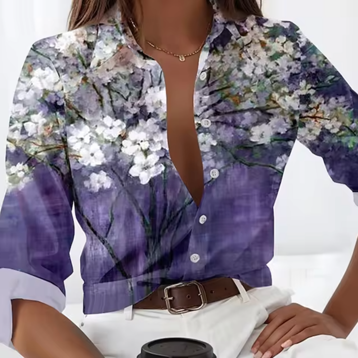 Freya | Damblus med blommönster