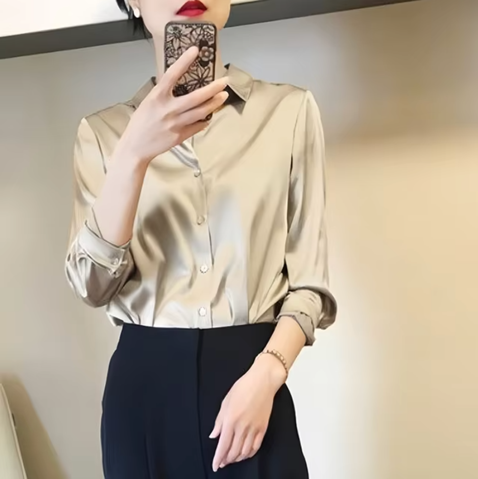 Variant image for Paige | Elegante Bluse Damen aus Satin für Vielseitige Anlässe-8