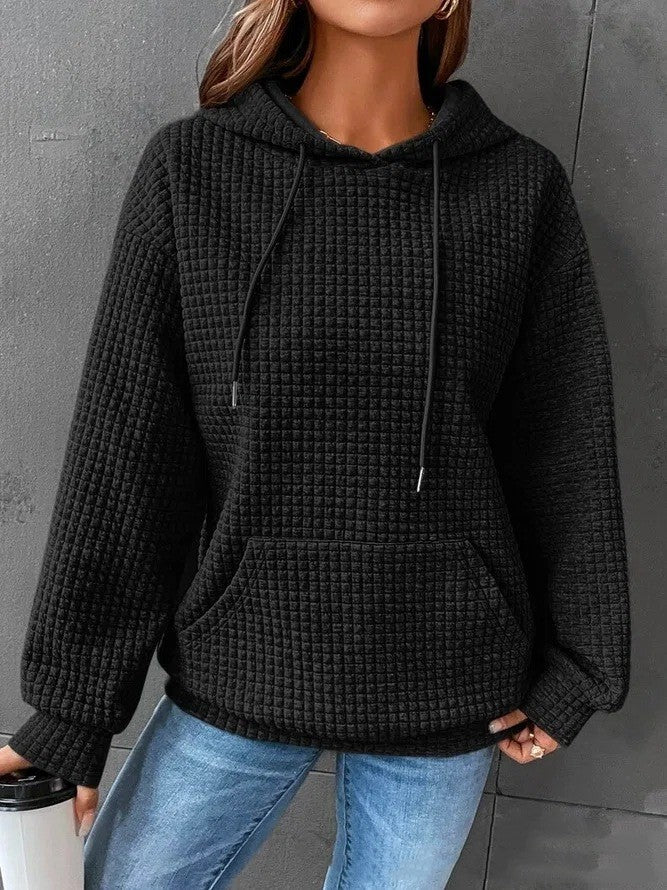 Damen Hoodie mit Kapuze und Kängurutasche 4
