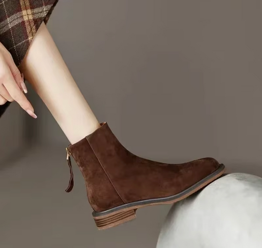 Willow | Elegante Winter Stiefel Damen mit Reißverschluss aus Leder