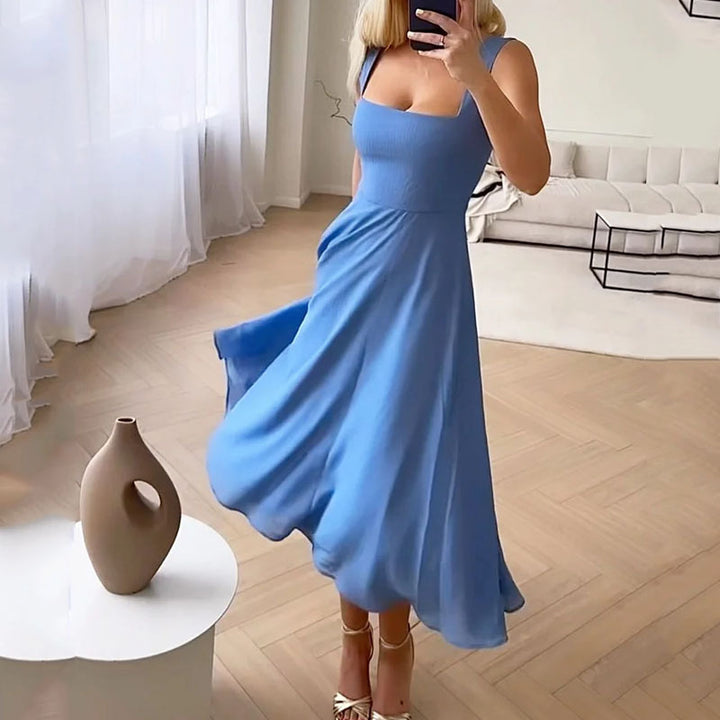 Variant image for Beatrix | Elegantes Midi Kleid mit Quadratausschnitt für Damen-15